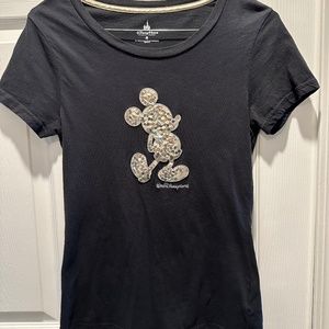 Women's Official Disney Mickey Mouse Sequin Logo T- Shirt